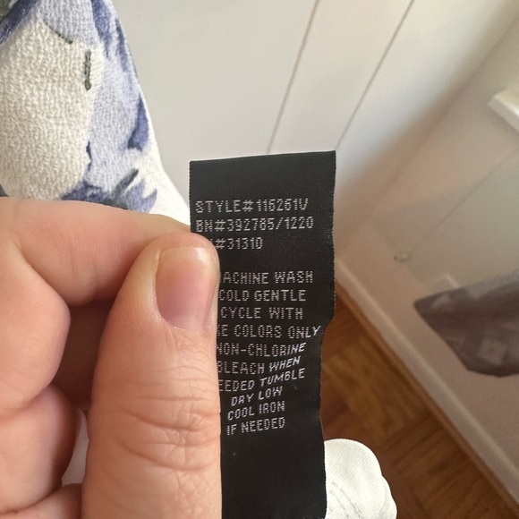 NWT A. Byer Hi Lo Off Shoulder Blue and White Floral Women’s Dress Size Large - Picture 16 of 16